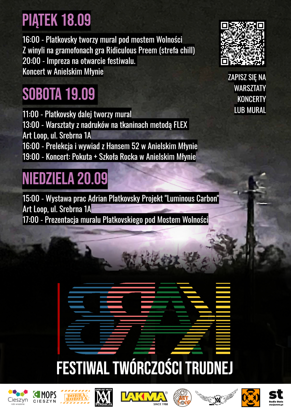 Plakat KARB Festiwal — program 18–20 września